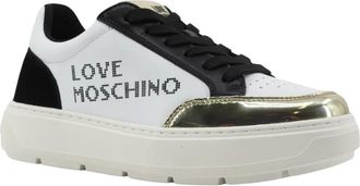 Love Moschino Schoenen, Dames, Wit, 36 EU, Leer, Sneakers