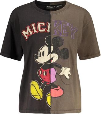 Desigual Mickey T-shirt - Dames - T-shirts - Zwart - S - Katoen - Tops
