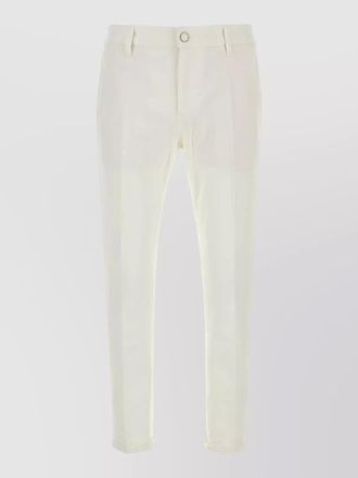 Pantaloni Torino stretch cropped denim jeans belt loops