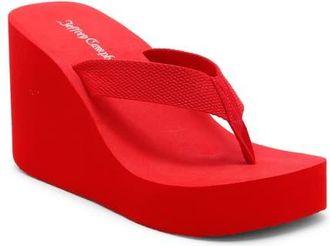 Jeffrey Campbell Astria Platform Wedge Sandal in Red at Nordstrom, Size 6.5