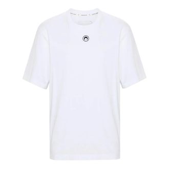 Marine Serre T-Shirts, male, White, Size: 3XL Moon Logo Jersey SS T-Shirt