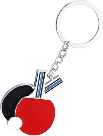 Generic Pong Keychain - Table Tennis Racket Keyring Bag Ornament | Stylish Sports Key Holder For Families And Friends | Fun Table Tennis Racket Keychain For A