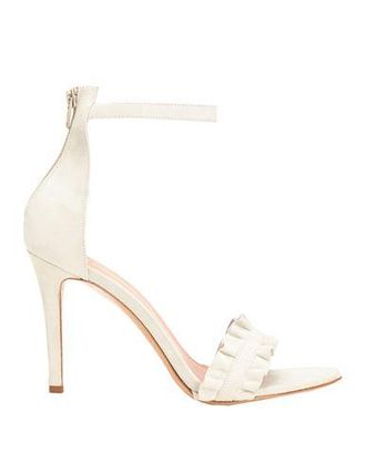8 by YOOX SUEDE ALMOND TOE SANDAL W/ LEATHER FRILL