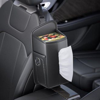 OEM Soporte Para Caja De Pa&ntilde;uelos Para Personas Sentadas, Piel Sint&eacute;tica Resistente (negro)