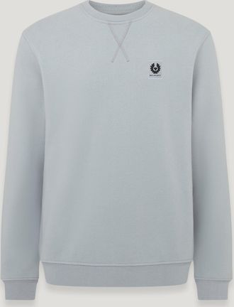 Belstaff Sweatshirt Mens Cotton Fleece Quarry Blue Size 2XL