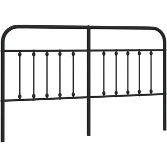 vidaXL Cabecero De Metal Negro 160 Cm Vidaxl
