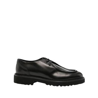 Doucal's Platte Schoenen voor Mannen - Heren - Nette schoenen - Zwart - 45 EU - Leer - Schoenen