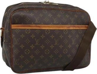 Louis Vuitton Pre-owned Reporter GM Schoudertas - Dames - Vintage Schoudertas - Bruin - ONE Size - Leer - Vintage