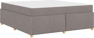 vidaXL Vidaxl - Estructura De Cama Con Colch&oacute;n Taup&eacute; 180 X 200 Cm Tela