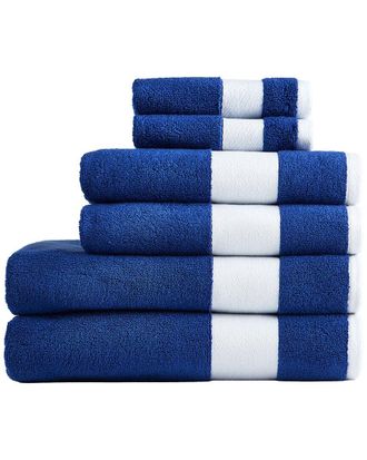 Lacoste Sport Stripe Cotton 6Pc Luxury Towel Set
