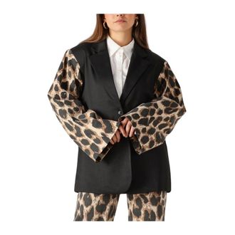 Refined Department Refined Department, Jassen, Dames, Veelkleurig, XS, Luipaardprint Blazer voor vrouwen