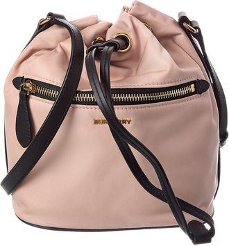 Burberry Drawstring Nylon Bucket Bag