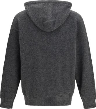 Laneus Cashmere and Silk Blend Hoodie - Gray