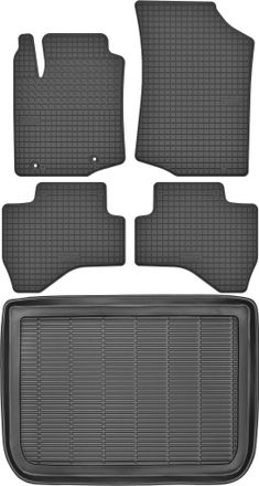 OEM Juego De Alfombrillas De Goma Para Peugeot 108 Hatchback A Partir De 2014 + Alfombrilla Para El Maletero