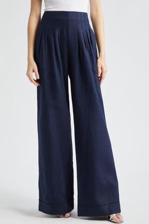 Ramy Brook Dalia Pleated Wide Leg Pants in Spring Navy at Nordstrom Rack, Size 2