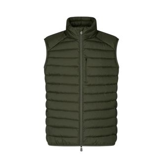 Save The Duck Vests, male, Green, Size: 4XL Green Jacket with Stand-up Collar