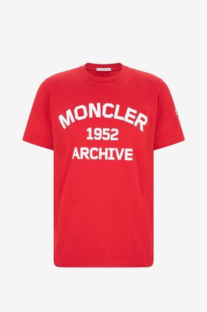 Moncler Geflocktes Kurzarm-T-Shirt MONCLER 1952 ARCHIVE