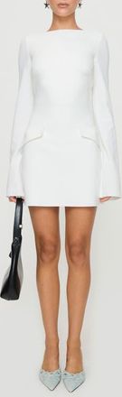 Princess Polly Carters Long Sleeve Minidress in White at Nordstrom, Size 0