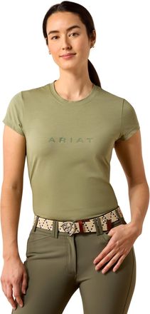 Ariat Womens The Logo T-Shirt in Oil Green, Size X-Small, by Ariat
