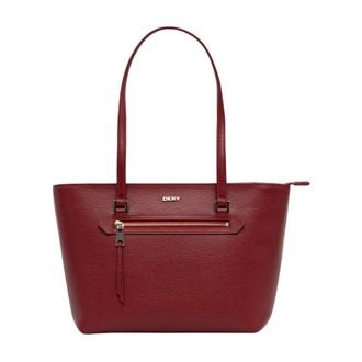DKNY Dkny - Bryant Ave Medium Tote - Dames - Tassen - Rood - Maat: ONE Size Leer