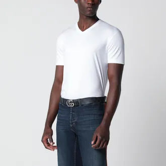 Gucci T-shirt in modal elasticizzato bianca