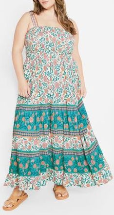 City Chic Belle Maxi Sundress in Gardenia at Nordstrom Rack, Size Xs/14W