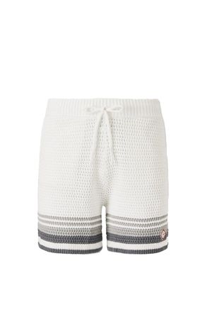 Casablanca COTTON APPLIQUE SHORTS Size: L, colour: WHITE