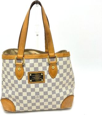 Louis Vuitton White Damier Azur Handbag Tote Bag (Pre-Owned)