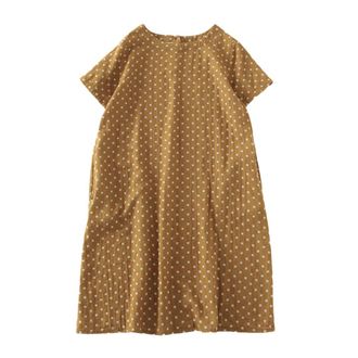 Generic Plaid Cotton Linen Dress Women Long Ladies Dresses Women Korean Style Casual Loose Dress Yellow Dress M