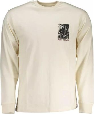 Vans Tops, Heren, Beige, M, Katoen, Heren Grafische Print Longsleeve Tee