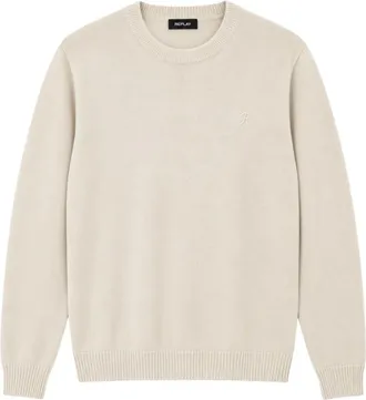 Replay Maglione Girocollo Vestibilit&agrave; Dritta - - Knitwear - Uomo - Beige - L