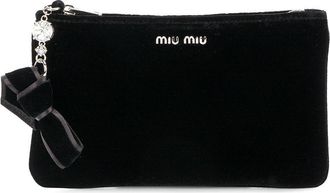 Miu Miu strik en kristallen etui - Zwart