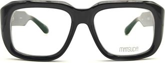 Matsuda Stoere Zwarte Vierkante Bril - Dames - Brillen - Zwart - ONE Size - Accessoires
