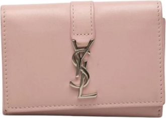 Saint Laurent Pre-owned Keycase - Dames - Vintage Accessoires - Roze - ONE Size - Leer - Vintage