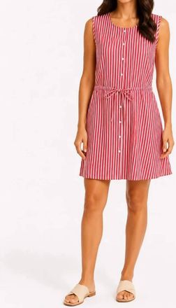 Tyler B&ouml;e Sadie Button Down Dress In Salsa And White Stripe