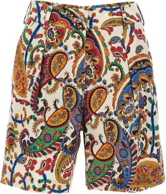 Etro Etro Floral Paisley Print Shorts