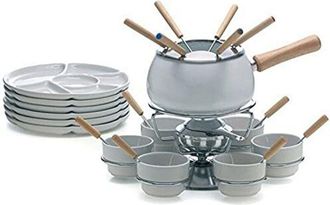 Excelsa Convivio Servizio Fonduta, Acciaio Inossidabile, 28 Pezzi - Excelsa