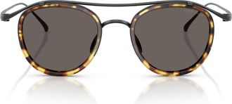 Giorgio Armani 0ar6179t Titanium Frame Sunglasses with Double Bridge