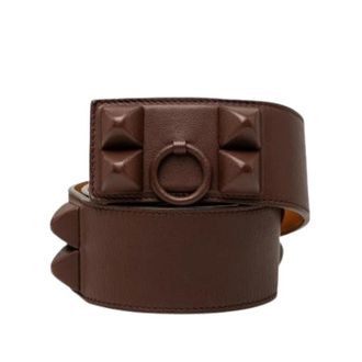 Herm&egrave;s Pre-owned Belts, female, Brown, Size: ONE SIZE Pre-owned Vintage Leather Belt