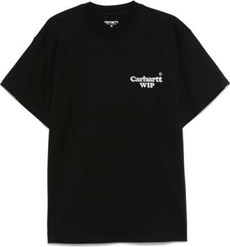 Carhartt Work in Progress Tops, Heren, Zwart, L, Katoen, Grafische Print Katoenen T-Shirt