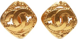 Chanel Orecchini a clip con logo CC 1996 - Oro