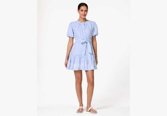 Kate Spade New York Embroidered Chambray Shirt Dress