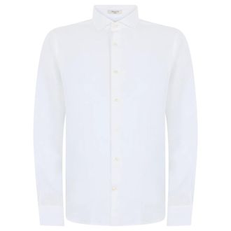 GANT Casual Shirts, male, White, Size: XL Reg Linen Shirt