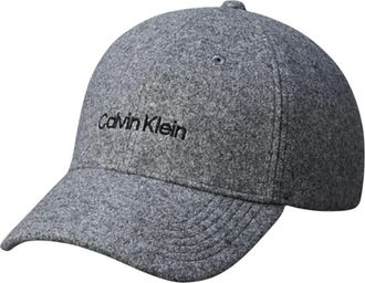 Calvin Klein Accessoires, unisex, Grijs, ONE Size, Katoen, Emb Titlecase Logo Cap