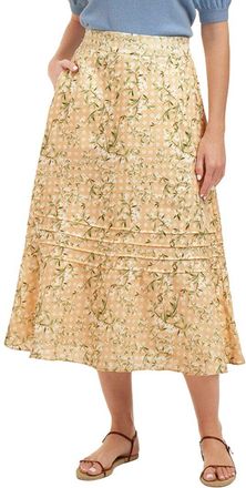 Draper James Linen Midi Skirt