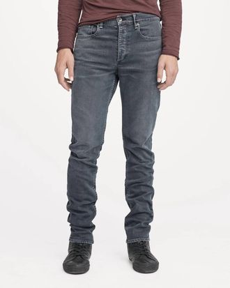 Rag & Bone Mens Slim Fit Jeans In Black/dark Grey