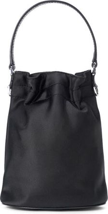 Staud Lila Satin Mini Bucket Bag in Black at Nordstrom