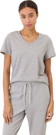Pact Organic Cotton Softspun Essential V-Neck Tee in Heather Grey at Nordstrom, Size Xx-Large