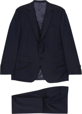 Canali notched-lapel suit (set of three) - Blue