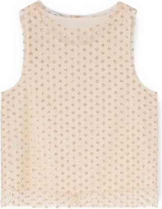 Motivi Sleeveless Tops - Dames - Tops zonder mouwen - Beige - XS - Tule - Tops